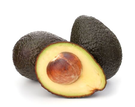 Avocado vegetable isolated on white backgroundの写真素材