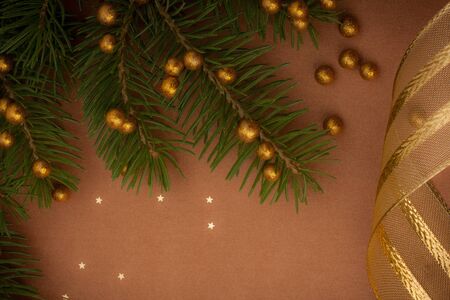 Christmas festive background with copy spaceの写真素材