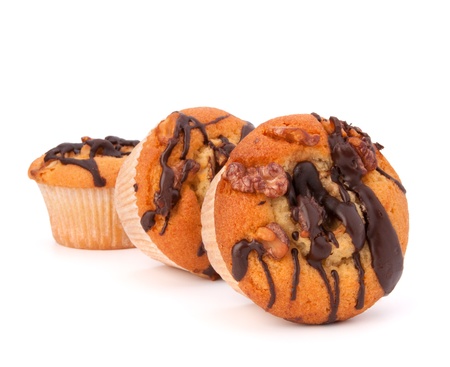 muffin isolated on white backgroundの写真素材