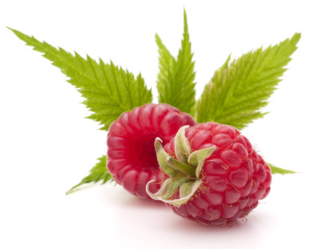 Sweet raspberry isolated on white background cutout