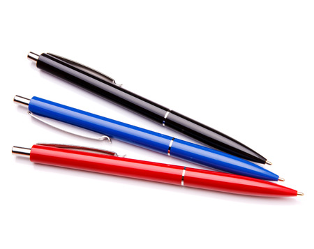 Ballpoint pen isolated on white の写真素材