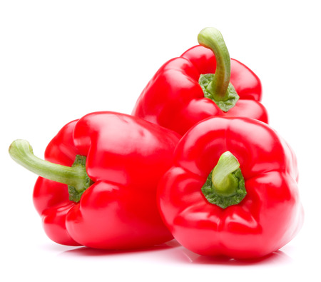 Sweet bell pepper isolated on white background の写真素材