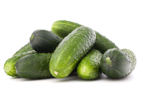 Cucumber vegetable  isolated on white background cutoutの写真素材