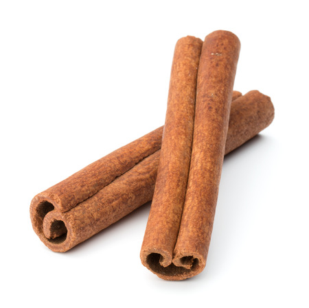 cinnamon stick spice isolated on white background closeupの写真素材