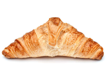 Croissant or  crescent roll isolated on white background cutoutの写真素材