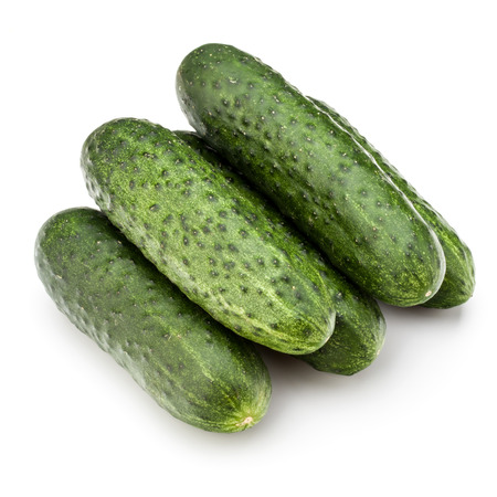 Cucumber vegetable isolated on white background cutoutの写真素材