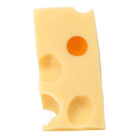Cheese isolated on white backgroundの写真素材