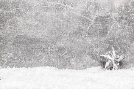 Christmas greeting card. Noel festive background. New year symbol. Christmas story theme. Festive background with copy space.の写真素材