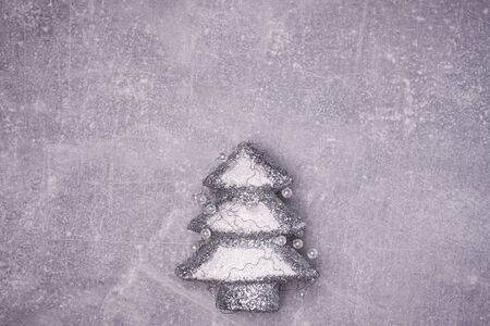 Christmas greeting card. Noel festive background. New year symbol. Christmas tree.の写真素材