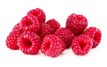 ripe raspberry. Raspberries isolated on white background close upの写真素材