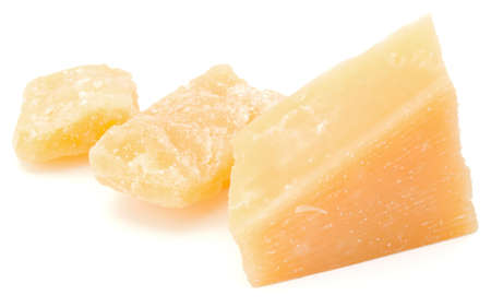 shredded parmesan cheese isolated on white background cutoutの写真素材