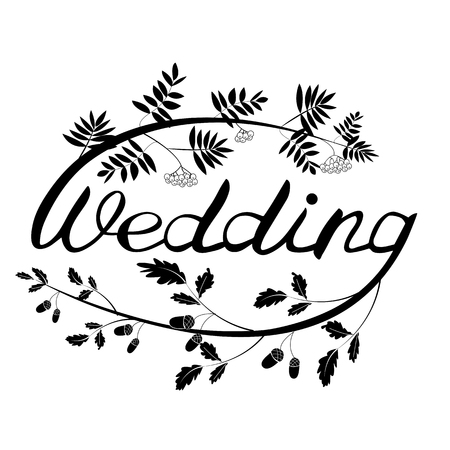 WEDDING HAND LETTERINGのイラスト素材
