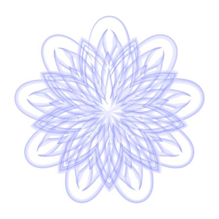 Snowflake. Clipart. Frosty pattern on a transparent background. Vector illustration.のイラスト素材