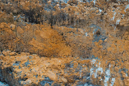 Sulfuric rock close up. Background image