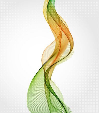 The vector illustration contains the image of Abstract wavy backgroundのイラスト素材