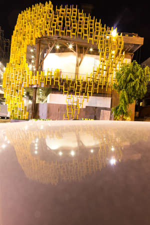 New apartment Building at Night and lightingのeditorial素材