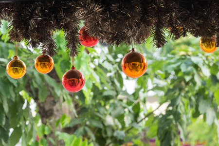 beautiful chrismas ball many color decoration styleの写真素材