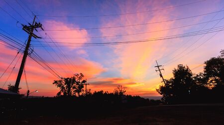Khao takhian ngo with sunset time  at khao kho in phetchabun province