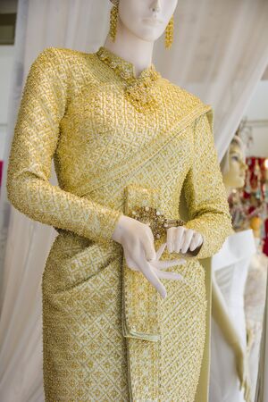 Thai dress wedding suit at wedding studioの写真素材