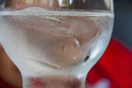 drop of water on cold glass,Closed up styleの写真素材