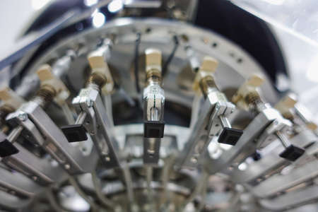pick and place machine hi-speed for semiconductor factory in production line at clean roomの写真素材