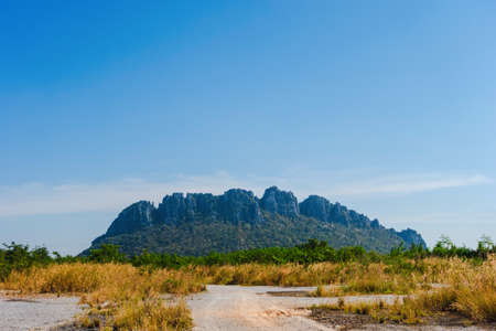 Large mountain range called Khao-Nor is located in Nakhon Sawan Province, Thailand