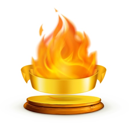 Golden flame,illustrationのイラスト素材