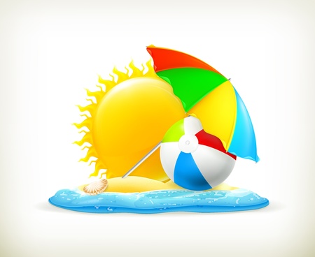 Summer icon,illustrationのイラスト素材