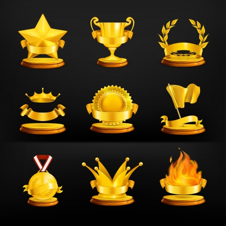 Gold awardsのイラスト素材