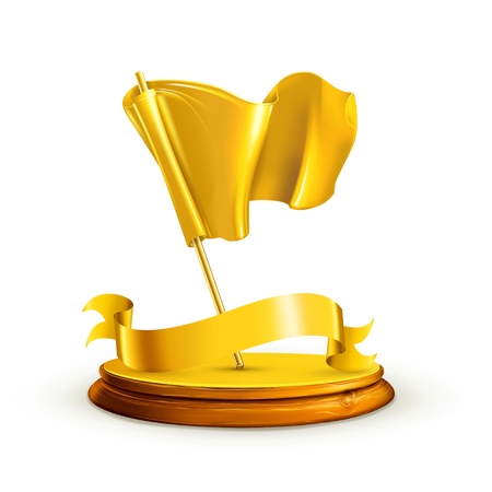 Gold Flagのイラスト素材
