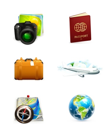Travel icon setのイラスト素材