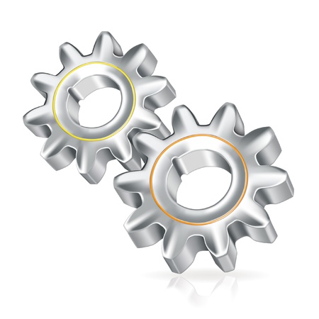 Two gears icon, iconのイラスト素材