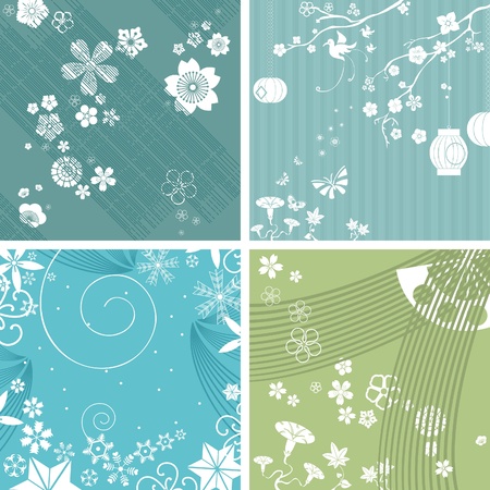 Season patternsのイラスト素材