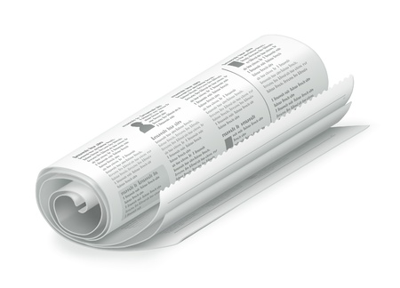Rolled Newspaperのイラスト素材