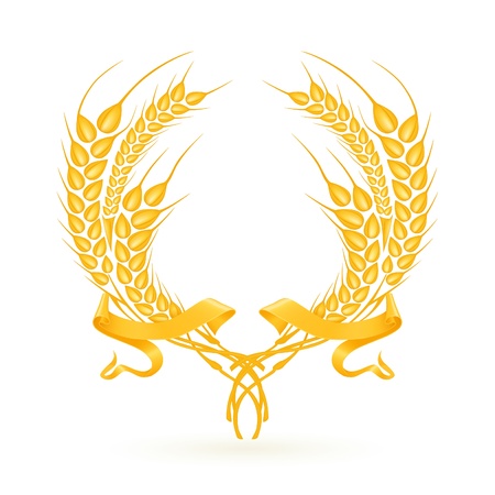 Wheat wreathのイラスト素材