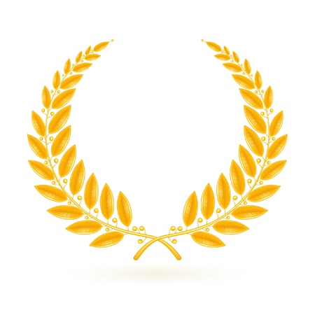 Gold Laurel Wreathのイラスト素材