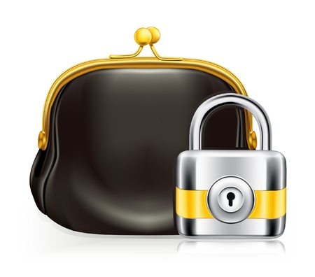 Lock and purseのイラスト素材