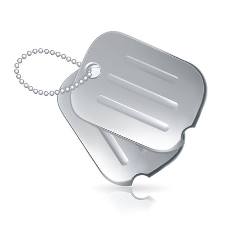 Military dog tagsのイラスト素材