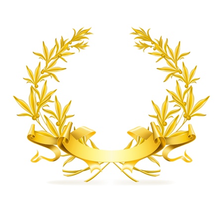 Gold wreathのイラスト素材