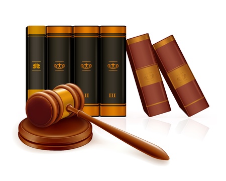 Gavel and booksのイラスト素材