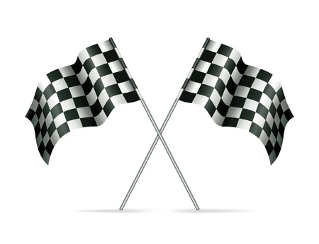 Racing flagsのイラスト素材