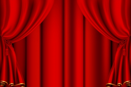 Red theater curtainのイラスト素材