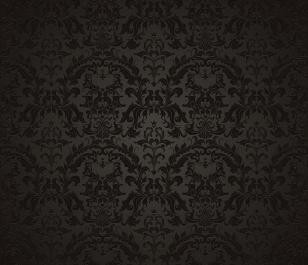 Seamless wallpaper pattern, black