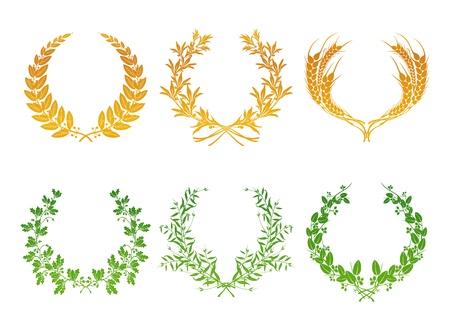 Wreaths, setのイラスト素材