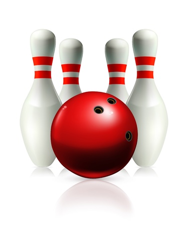 Bowling, illustrationのイラスト素材