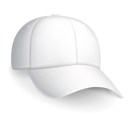White baseball capのイラスト素材