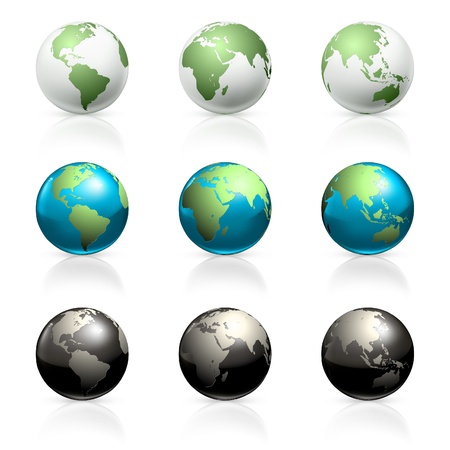 Globes setのイラスト素材