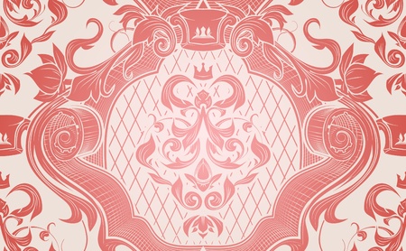 Red Seamless wallpaper patternのイラスト素材