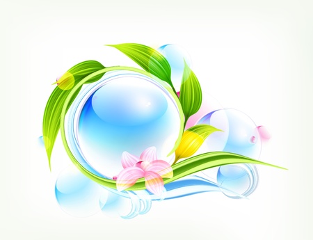 Abstract floral frameのイラスト素材