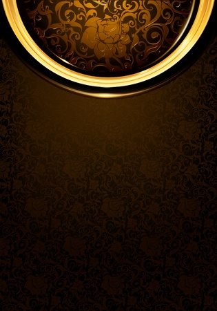 Pattern dark brown Vintageのイラスト素材